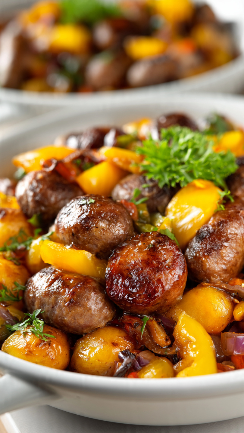 Southern Fried Potatoes and Beef Sausage Skillet