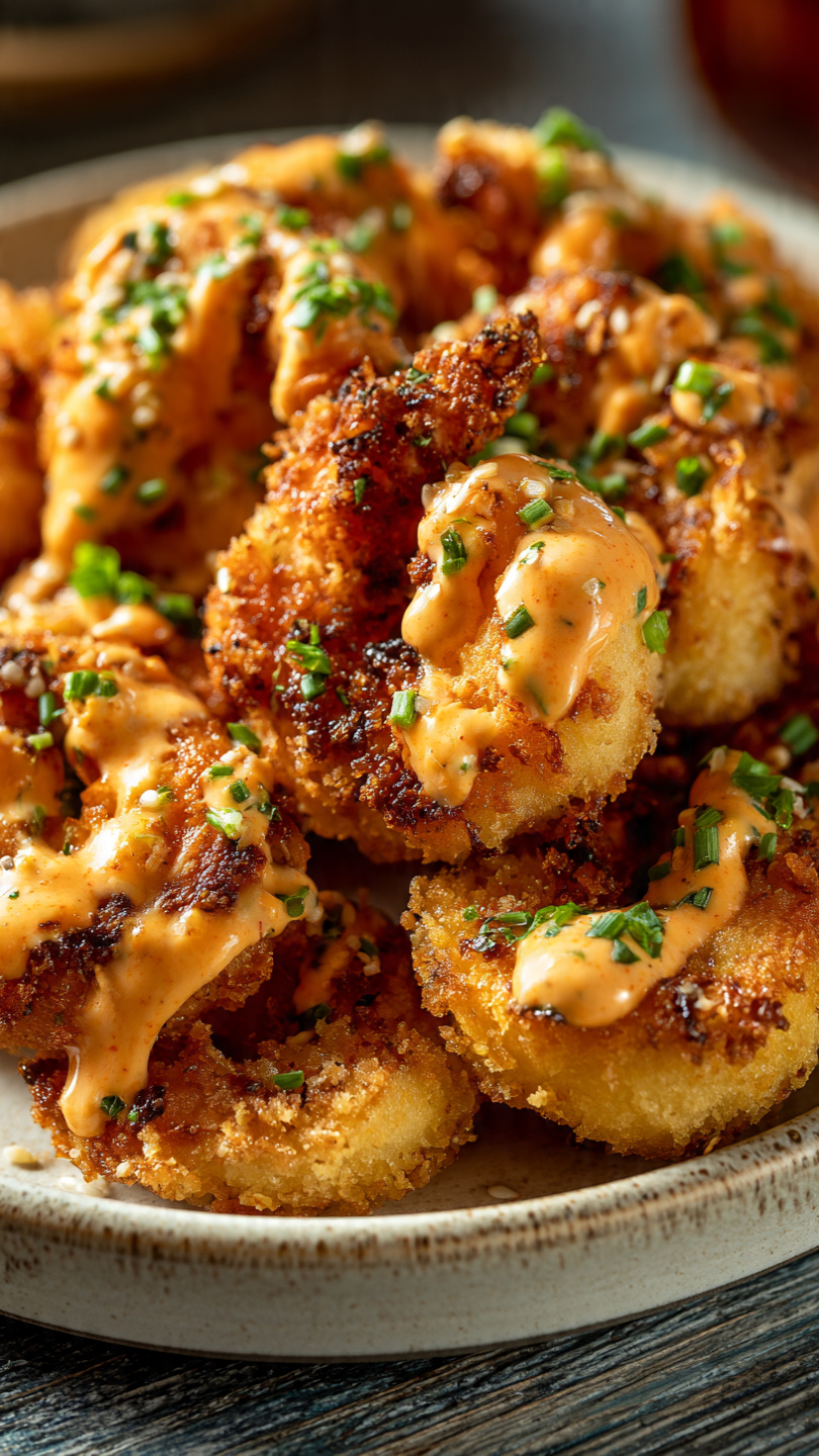 Air Fryer Fried Shrimp with Sriracha Mayo