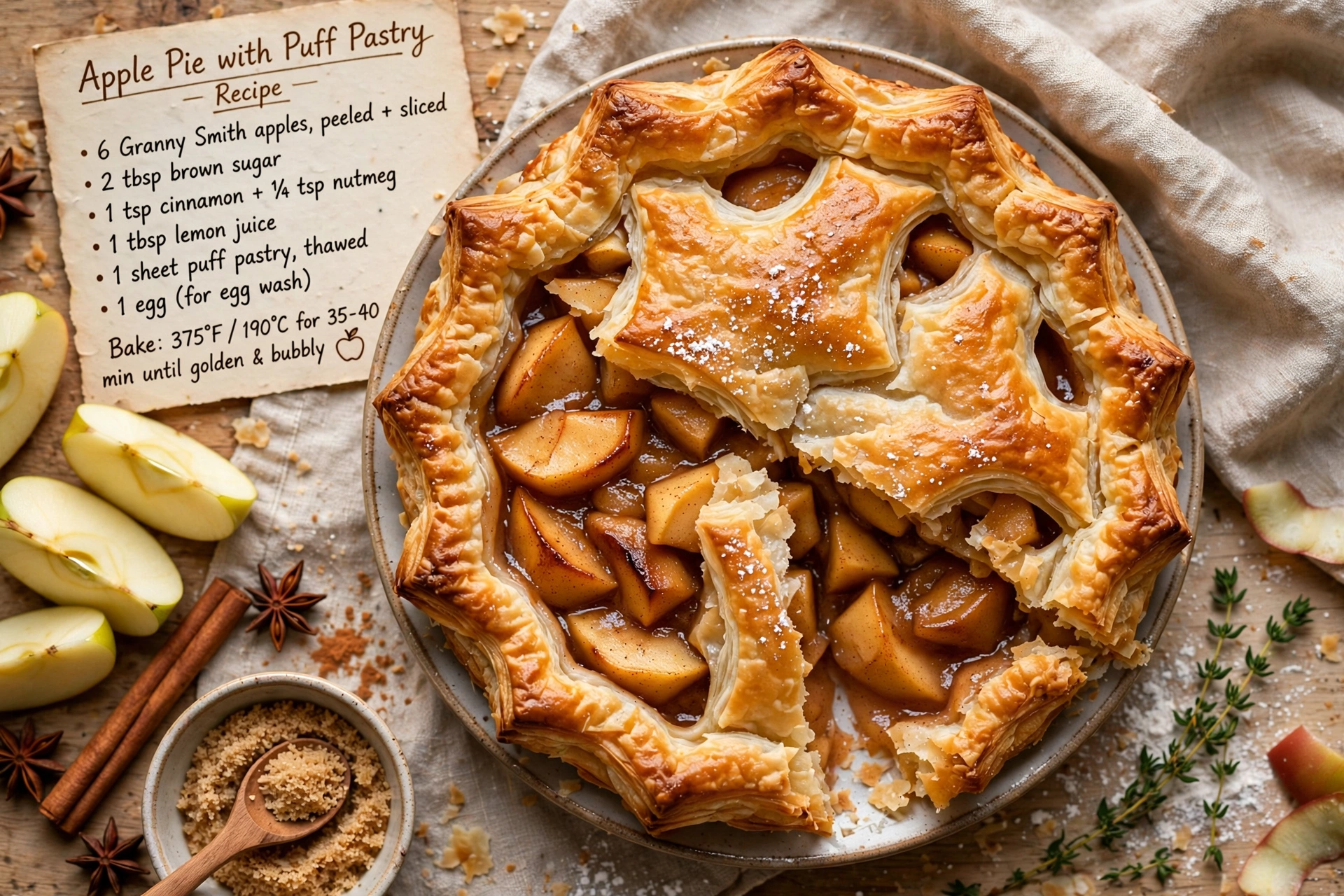 Apple Pie with Puff Pastry