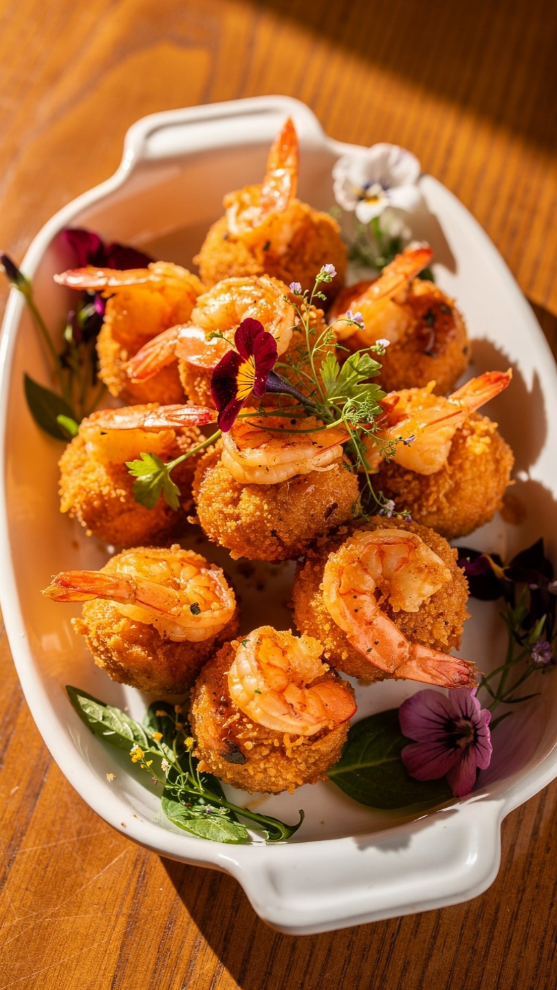 Crispy Shrimp Balls with Sweet Chili Dipping Sauce
