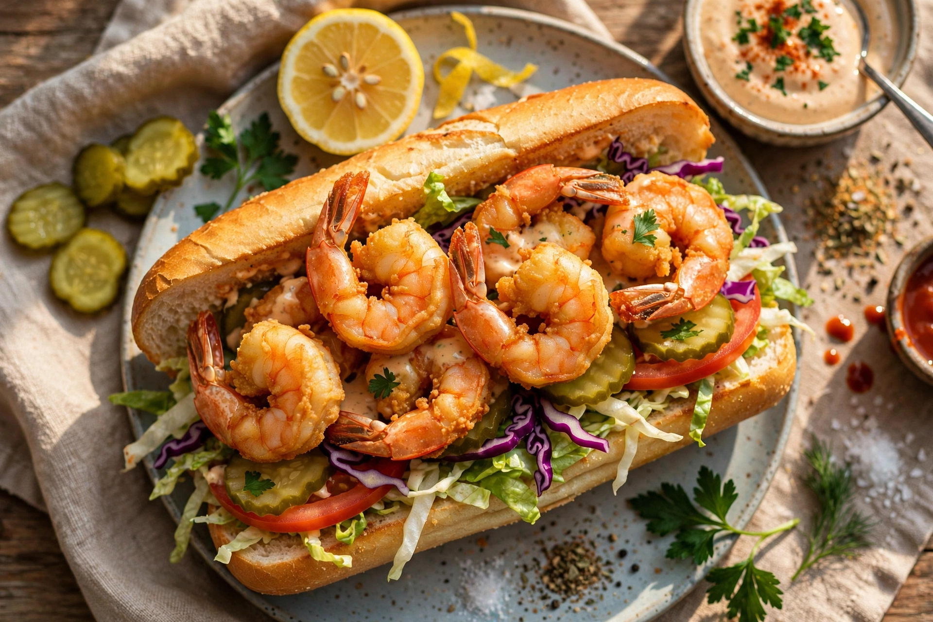 Fried Shrimp Po' Boy